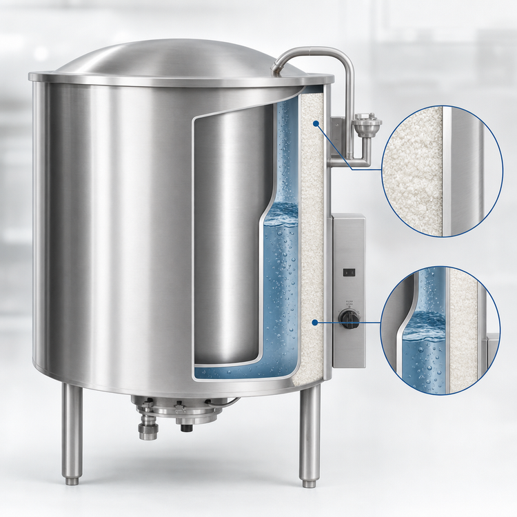 Product image #4 for Legion LGB-20 20-Gallon Gas-Fired 2/3 Jacketed Self-Contained Kettle