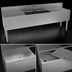 Thumbnail image #4 for Glastender 84-Inch Wide x 19-Inch Deep Three-Compartment Underbar Sink Unit with Dual Drainboards