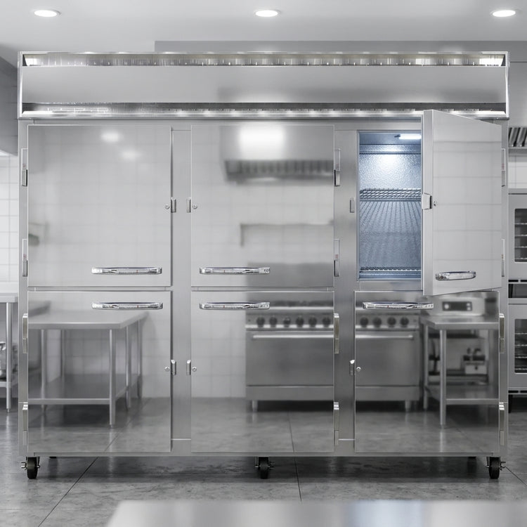 Product image #3 for Continental Refrigerator 3FENSSHD Three-Section Extra-Wide Reach-in Freezer with Half Solid Doors