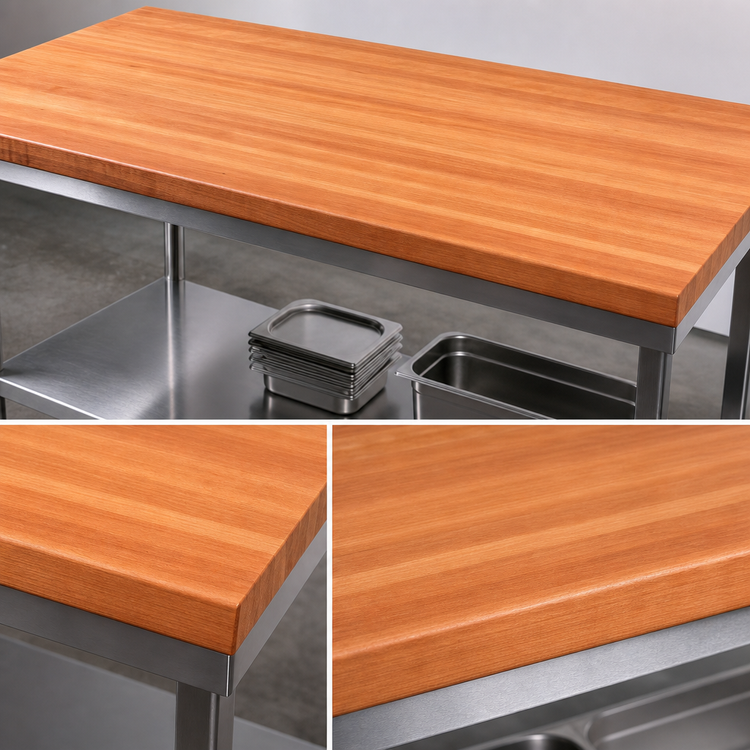 Product image #4 for Boos Block American Cherry Edge Grain Kitchen Countertop, 96 x 48 x 2-1/4 Inches, Penetrating Oil Finish