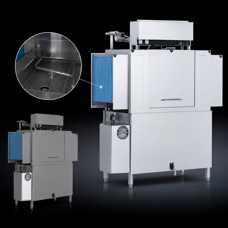 Product image #4 for Jackson AJX-44CEL Low-Temperature Chemical Sanitizing Single-Tank Conveyor Dishwasher
