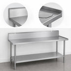 Thumbnail image #4 for Duke Manufacturing 314S-3084-10R 84-Inch x 30-Inch Stainless Steel Work Table with 10-Inch Riser and Undershelf