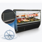 Thumbnail image #4 for Howard-McCray 34N Series SC-CDS34N-12-BE-LED 144-Inch Full-Service Deli Meat & Cheese Case, Self-Contained, Straight Glass, LED