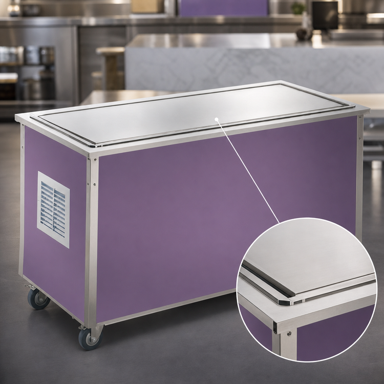 Product image #4 for Vollrath 4-Series Signature Server Stainless Steel Frost Top Countertop Food Display, 60 x 28 x 27 Inches