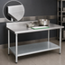 Thumbnail image #4 for Eagle Spec-Master 84-Inch Stainless Steel Work Table with 4-1/2-Inch Backsplash and Galvanized Undershelf