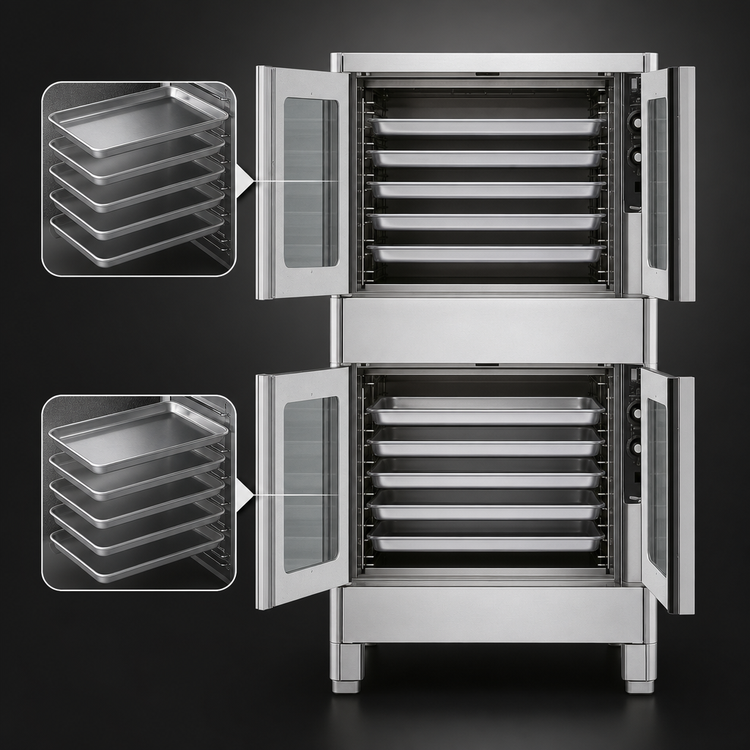 Product image #4 for Zephaire Series Double-Deck Full-Size Electric Convection Oven, Standard Depth
