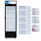 Thumbnail image #5 for Koolmore KM-MDF-1GD-12C Upright Glass Door Freezer Merchandiser, 12 Cu. Ft., Black, Single Hinged Door, Bottom-Mounted Refrigeration
