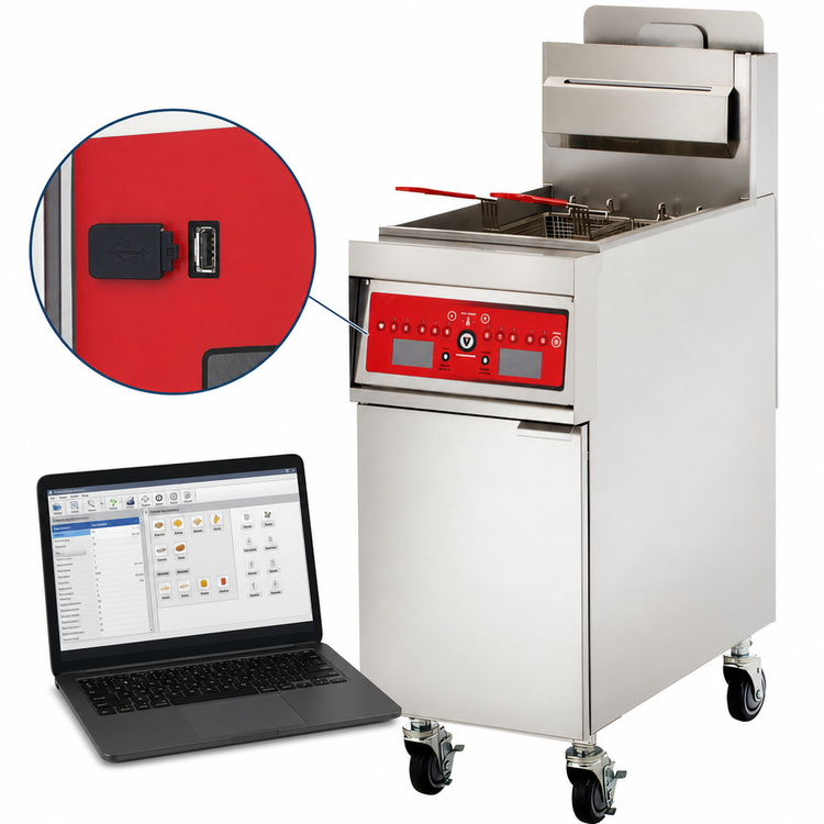 Product image #5 for Vulcan PowerFry5 Gas Floor Fryer with Programmable Computer Controls and KleenScreen PLUS Filtration, 45-50 lb Capacity, 15-1/2 Inch Wide