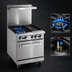 Thumbnail image #4 for Imperial Pro Series 24-Inch Combination Gas Restaurant Range with 2 Open Burners, 12-Inch Griddle, and Space Saver Oven