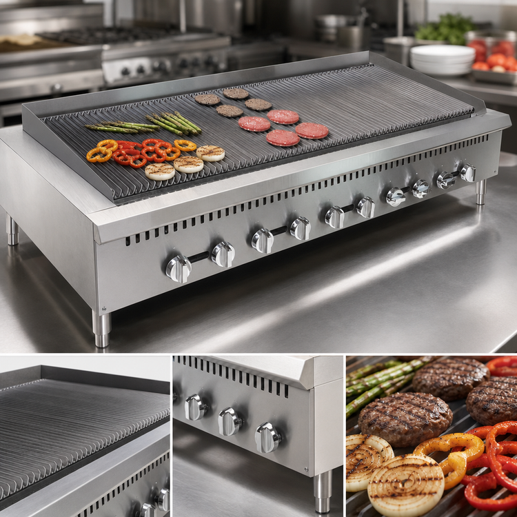 Product image #4 for Comstock-Castle CCHRB60 Countertop Gas Char-Broiler with 60" x 22" Grill Area
