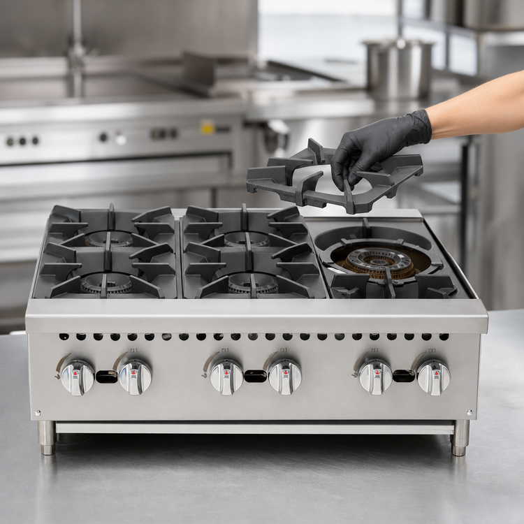 Product image #4 for Migali Competitor Series® 36-Inch Countertop 6-Burner Heavy-Duty Gas Hot Plate