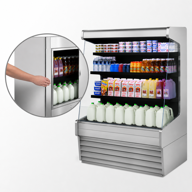 Product image #4 for Howard-McCray 30E Series 63-Inch Remote Open Merchandiser, Stainless Steel
