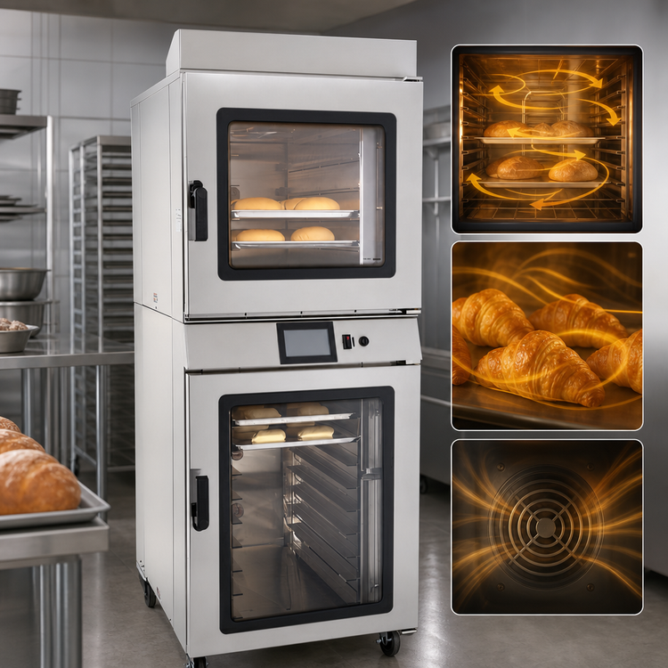 Product image #4 for NU-VU QBT-5/10A Electric Oven/Proofer Combination with Touchscreen Controls