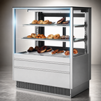 Thumbnail image #4 for Turbo Air TCGB-36UF-DR-S Straight Front Bakery Dry Case with Sliding Rear Doors, 11.8 Cu. Ft., 2 Adjustable Glass Shelves, Stainless Steel Exterior