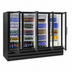 Thumbnail image #4 for Howard-McCray GF102BM-FF-B 4-Section Bottom-Mount Glass Door Freezer Merchandiser, Black