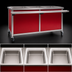 Thumbnail image #4 for Director's Choice Mobile 3-Well Electric Hot Food Table, Holly Berry Red