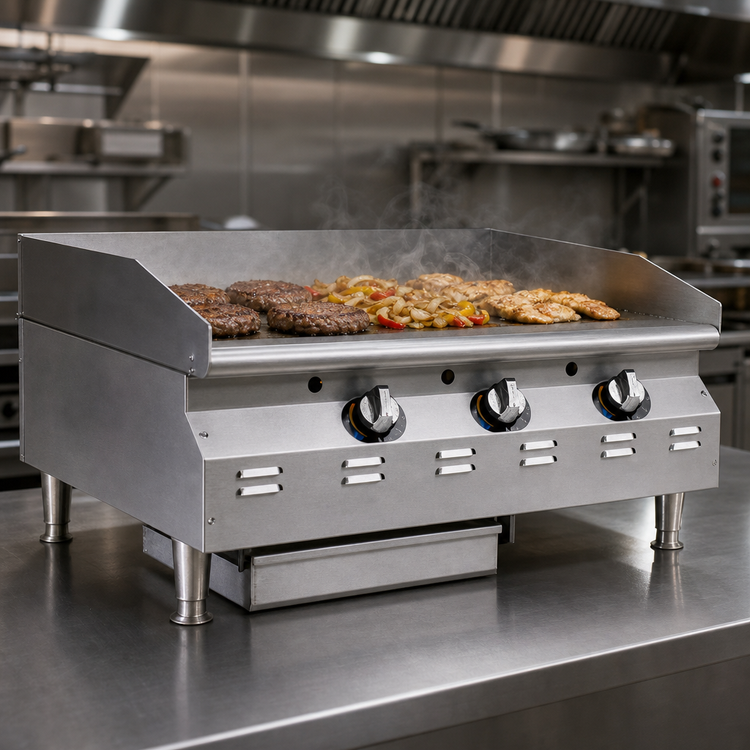 Product image #4 for RedHots Chef's Line Extra-Deep 24-Inch Countertop Natural Gas Griddle with Manual Controls
