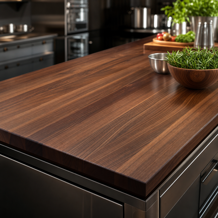Product image #4 for John Boos Boos Block 132-Inch x 42-Inch Edge Grain Walnut Countertop, 1-1/2-Inch Thick, Penetrating Oil Finish