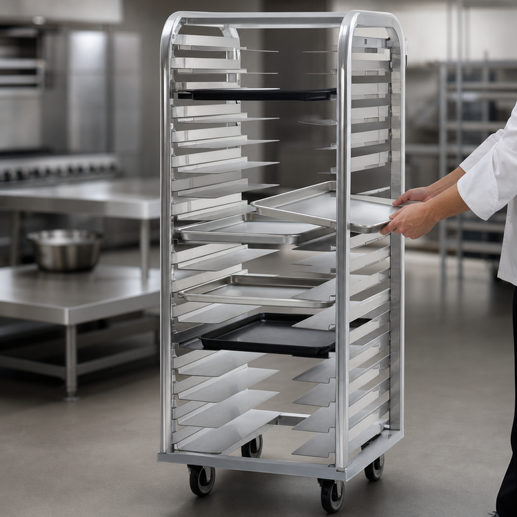 Product image #4 for Lifetime Series Heavy-Duty Aluminum Roll-In Bun Pan Rack