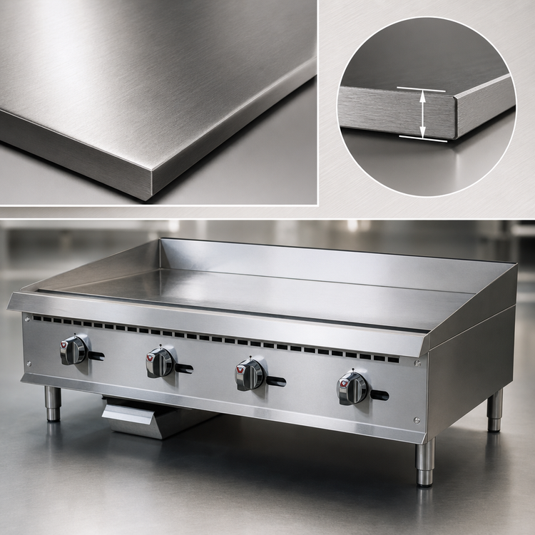Product image #4 for IKON Cooking 48-Inch Countertop Natural Gas Griddle with 3/4-Inch Polished Steel Plate