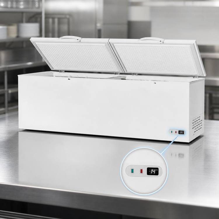 Product image #4 for Maxx Cold Select Series 23.6 Cu. Ft. Commercial Chest Freezer with Dual Locking Hinged Lids, White