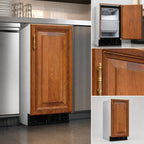 Thumbnail image #4 for Hoshizaki C-80BAK-ADDS ADA Undercounter Nugget Ice Machine with Built-In 27 lb Bin, Air-Cooled, Custom Cabinet Door System