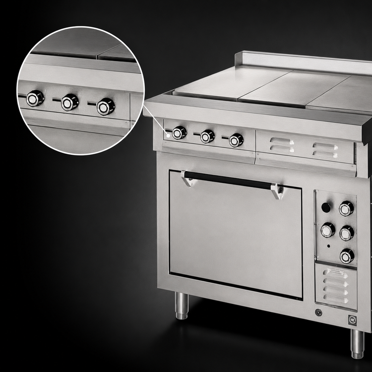 Product image #5 for 36 Inch Electric Heavy Duty Range with Standard Oven Base and 3 Hot Tops