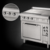 Thumbnail image #5 for 36 Inch Electric Heavy Duty Range with Standard Oven Base and 3 Hot Tops