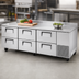 Thumbnail image #4 for True Deep Work Top Refrigerator, 3-Section, 6-Drawer, 93-1/4-Inch, Stainless Steel