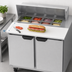 Thumbnail image #5 for Beverage-Air 36-Inch Two-Section Sandwich Top Refrigerated Prep Table with 2 Doors and 8 Pan Opening