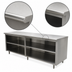 Thumbnail image #4 for Advance Tabco Special Value Series 96-Inch x 30-Inch Flat Top Open Base Stainless Steel Work Table with Mid Shelf