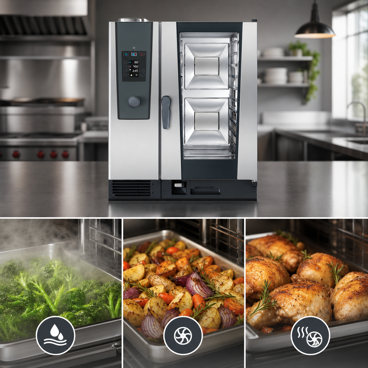 Product image #4 for RATIONAL iCombi Classic 10-Half Size Natural Gas Combi Oven, 120V Countertop