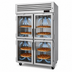 Thumbnail image #4 for Turbo Air PRO Series Pass-Thru Heated Pizza Holding Cabinet, 2-Section, 53 Cu. Ft., Glass Front/Solid Rear Half Doors