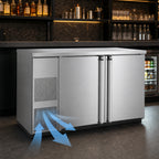 Thumbnail image #4 for Micro Matic USA Pro-Line MBB58S-E Two-Section Back Bar Cooler, 59.5 in, 23.7 cu ft, Stainless Steel, Solid Doors