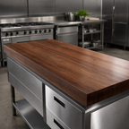 Thumbnail image #4 for John Boos Boos Block WALKCT8438-O 84 x 38 Inch Edge Grain American Black Walnut Kitchen Countertop, 1-1/2 Inch Thick, Oil Finish