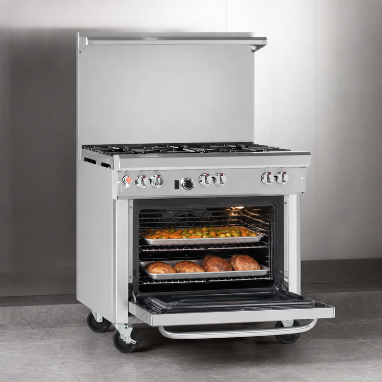 Product image #4 for Southbend Ultimate 36-Inch Gas Restaurant Range with 4 Pyromax Burners and Convection Oven Base