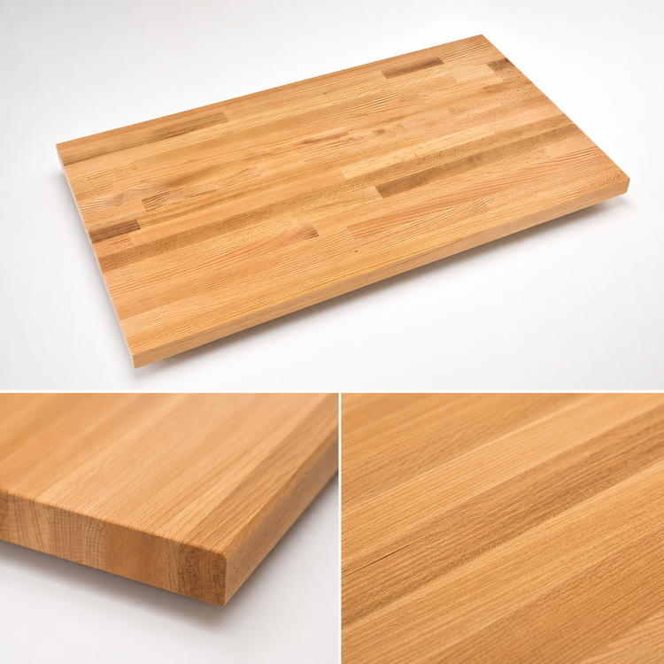 Product image #4 for John Boos Appalachian Red Oak Blended Rail Edge Grain Island Countertop, 72 x 36 x 1-1/2 Inches, Varnique Finish