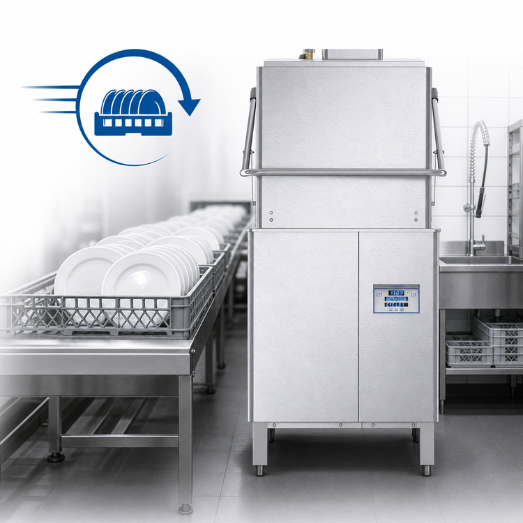 Product image #4 for DynaStar Ventless High-Temperature Door-Type Dishwasher with Booster, Approximately 40 Racks/Hour