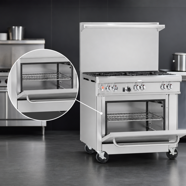 Product image #4 for Southbend Ultimate 24-Inch Gas Restaurant Range with 4 Open Burners and Space Saver Oven