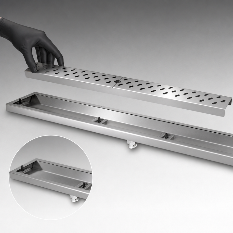 Product image #4 for Top Shelf 24-Inch Stainless Steel Underbar Drink Rail Drainer