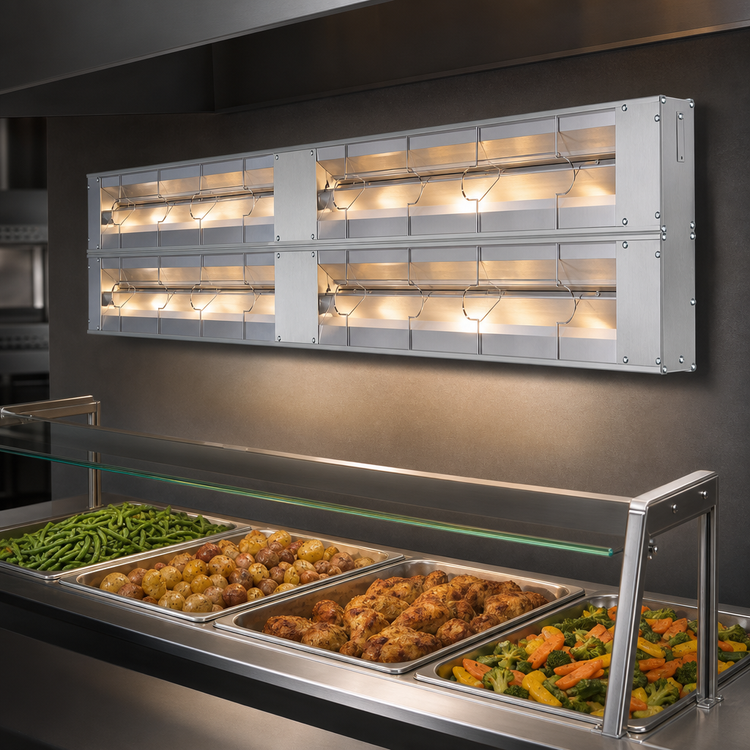Product image #4 for Hatco Glo-Ray® 108-Inch Lighted Infrared Strip Heater, Aluminum, 3040 Watt