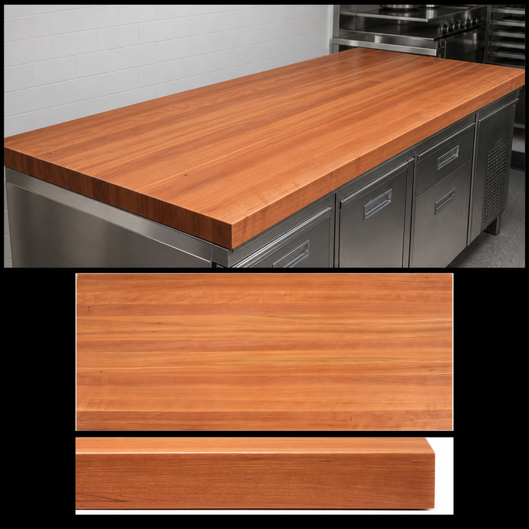 Product image #4 for Boos Block 84" x 32" x 3" Edge Grain American Cherry Kitchen Countertop, Penetrating Oil Finish