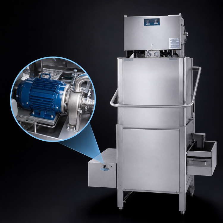 Product image #4 for American Dish Service HT-25-J12-S High-Temp Door-Type Dishwasher with Built-In 12kW Booster Heater