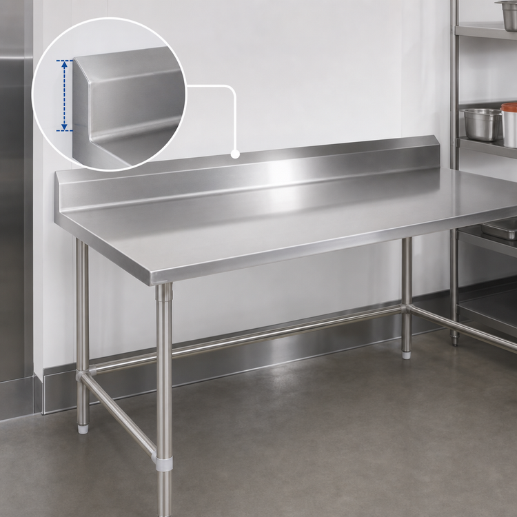 Product image #4 for Stallion 84-Inch x 36-Inch Stainless Steel Work Table with 5-Inch Backsplash