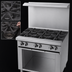 Thumbnail image #4 for Garland G Starfire Pro 36-Inch Gas Restaurant Range with Six Open Burners and Storage Base