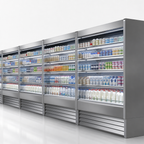 Thumbnail image #4 for Howard-McCray 35E Series SC-OD35E-6-S-LED 75-Inch Stainless Steel Dairy Open Merchandiser with Self-Contained Refrigeration and 4 LED-Lit Shelves