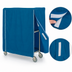 Thumbnail image #4 for Metro Mariner Blue Nylon Cart Cover for 60 x 18 x 54 Inch Queen Mary and Banquet Carts