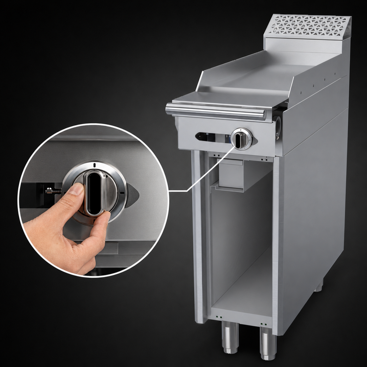 Product image #4 for Garland Cuisine Series Heavy Duty 12-Inch Gas Add-A-Unit Griddle with Storage Base