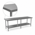 Thumbnail image #4 for Mixrite 84 Inch x 36 Inch Stainless Steel Work Table with Adjustable Undershelf