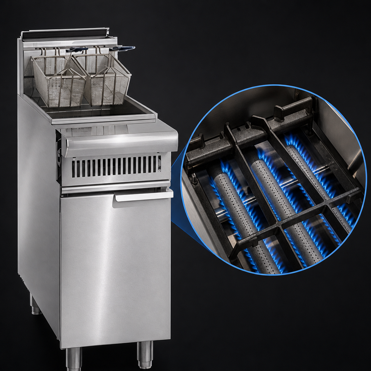 Product image #4 for Imperial Spec Series Heavy Duty Restaurant Range Match Gas Floor Fryer, Dual Tank, 25 lb. Per Tank